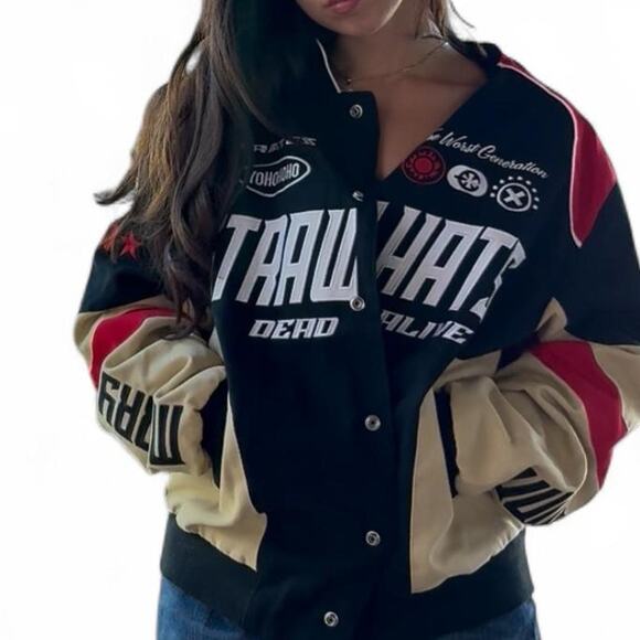 SPARKTRENDZ strawhat racing jacket premium - Picture 1 of 7